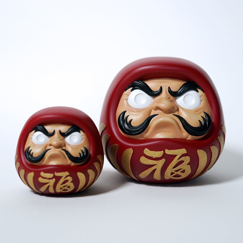 Small Japanese Daruma Doll – Handmade Red Resin Lucky Charm