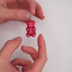 Boucles d'Oreilles "X-ray Gummy Bear" Rouge